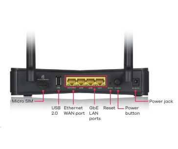 Zyxel LTE3301-PLUS, LTE Indoor Router , NebulaFlex, with 1 year Pro Pack, CAT6, 4x Gbe LAN, AC1200 WiFi