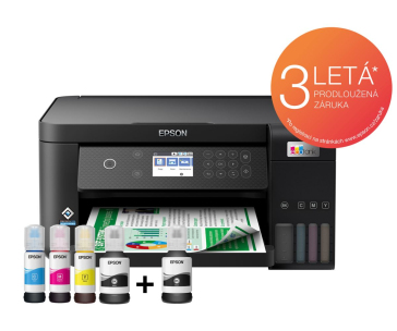 EPSON tiskárna ink EcoTank L6260, 3v1, A4, 1200x4800, 33ppm, USB, Wi-Fi, LAN