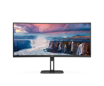 AOC MT VA LCD WLED 34" CU34V5C/BK - VA panel, 3440x1440, HDMI, DP, USB, USB-C, nast. vyska, repro, zakriven