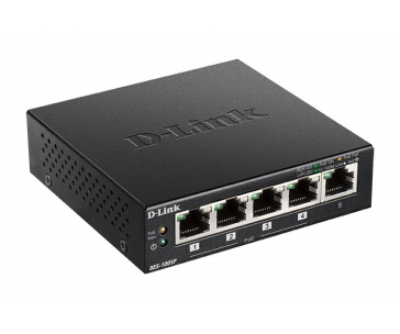 D-Link DES-1005P B1 5-Port 10/100 PoE Desktop Switch, 4x PoE+, 60W pro PoE