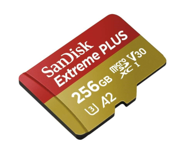 SanDisk micro SDXC karta 256GB Extreme PLUS (200 MB/s Class 10, UHS-I U3 V30) + adaptér