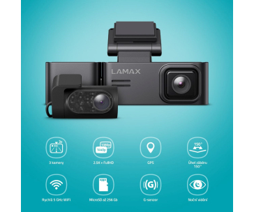 LAMAX N10 GPS 3in1 - kamera do auta