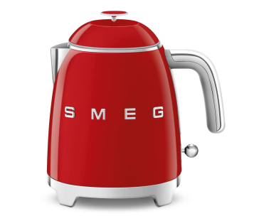 Smeg KLF05RDEU mini rychlovarná konvice, 0,8 l / 3 šálky, 1400 W, styl 50. let, červená