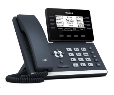 Yealink SIP-T53W IP telefon, 3,7" 360x160 LCD, 21 prog tl.,2x10/100/1000,Wi-Fi, Bluetooth,PoE,12xSIP, 2xUSB,bez adaptéru