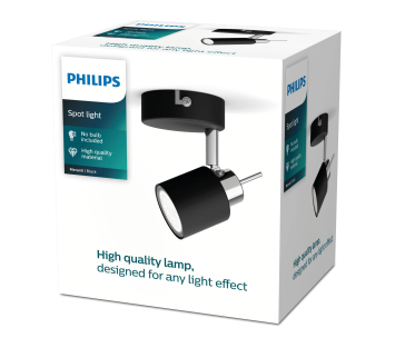 PHILIPS bodové světlo Meranti single spot black 1x35W 230V - černá