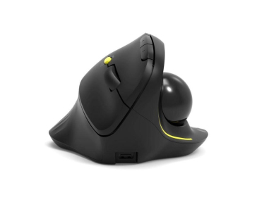 PORT bezdrátová ergonomická myš ERGONOMIC TRACKBALL, 2,4 Ghz & Bluetooth, USB-A/C, černá