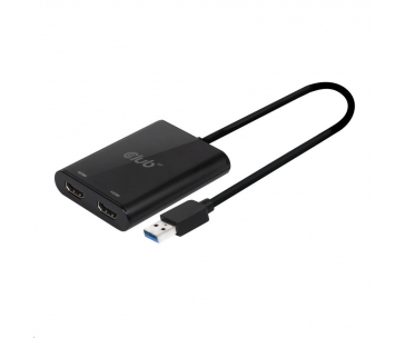 Club3D Adaptér USB A na 2xHDMI 2.0 Dual Monitor 4K 60Hz (M/F)