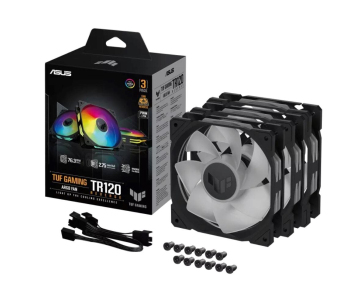 ASUS ventilátor TUF GAMING TR120 ARGB Reverse, 3x120mm, černá