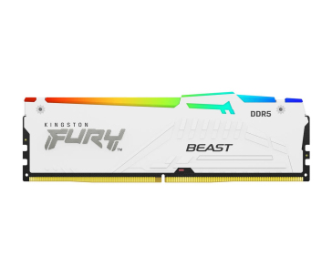 KINGSTON DIMM DDR5 32GB 6000MT/s CL30 Non-ECC FURY Beast RGB XMP, Bílá