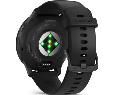 Garmin Venu® 3, Slate/Black, Silicone band