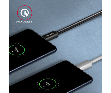 AXAGON BUCM32-CM20AB, SPEED+ kabel USB-C <-> USB-C, 2m, USB 20Gbps, PD 100W 5A, 4k HD, ALU, oplet, černý