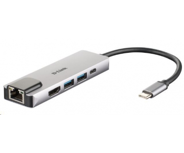 D-Link DUB-M520 5-in-1 USB-C Hub with HDMI/Ethernet and Power Delivery