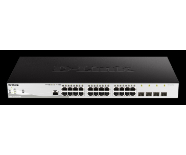 D-Link DGS-1210-28P/ME/E 24-Port 10/100/1000BASE-T PoE + 4-Port 1 Gbps SFP Metro Ethernet