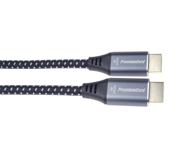 PREMIUMCORD Kabel HDMI 2.1 High Speed + Ethernet kabel 8K@60Hz, zlacené konektory, 0,5m