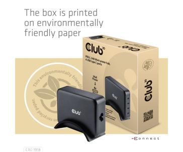 Club3D cestovní nabíječka 240W GaN technologie, 4xUSB-C, PPS + PD 3.1 Support