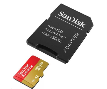 SanDisk micro SDXC karta 256GB Extreme (190 MB/s Class 10, UHS-I U3 V30) + adaptér