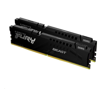 KINGSTON DIMM DDR5 64GB (Kit of 2) 6000MT/s CL36 FURY Beast Černá EXPO