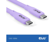 Club3D Kabel USB-C 4.0, 20Gbps, 4K60Hz, PD 240W, 2m, fialová