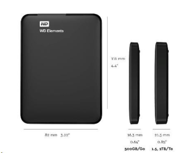 WD Elements Portable 6TB, Externí HDD, USB 3.0, černá