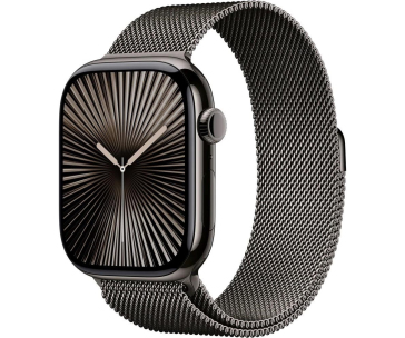 Apple Watch Series 10 GPS + Cellular 42mm Slate Titanium Case with Slate Milanese Loop