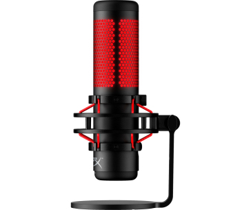 HyperX QuadCast - USB Microphone (Black-Red) - Red Lighting (HX-MICQC-BK) - Mikrofon