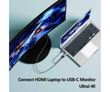 PREMIUMCORD Adaptér HDMI 2.0 na USB-C, 4K@60Hz, 2m