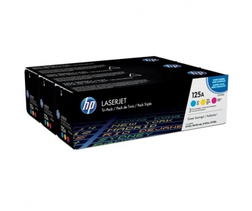 HP 125A CMY 3-pack LJ Toner Cart, CF373AM (1,400 / 1,400 / 1,400 pages)