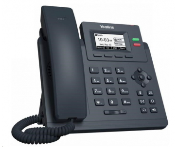 Yealink SIP-T31P IP telefon, 2,3" 132x64 grafický, 2x RJ45 10/100, PoE, 2x SIP, s adaptérem