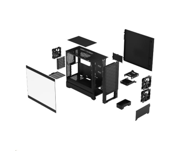 FRACTAL DESIGN skříň Pop Air Black TG Clear Tint, 2x USB 3.0, bez zdroje, ATX