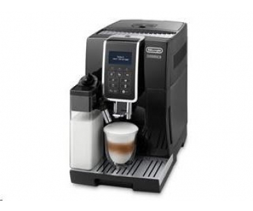 DeLonghi Dinamica ECAM 350.55.B automatický kávovar, 15 bar, vestavěný mlýnek, mléčný systém, zásobník na mletou kávu