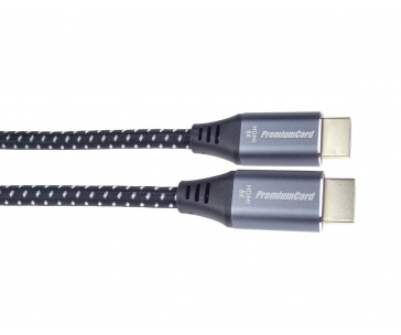 PREMIUMCORD Kabel HDMI 2.1 High Speed + Ethernet kabel 8K@60Hz, zlacené konektory, 2m