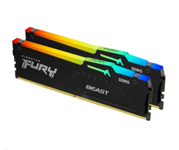 KINGSTON DIMM DDR5 64GB (Kit of 2) 6000MT/s CL36 FURY Beast RGB EXPO