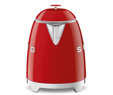 Smeg KLF05RDEU mini rychlovarná konvice, 0,8 l / 3 šálky, 1400 W, styl 50. let, červená