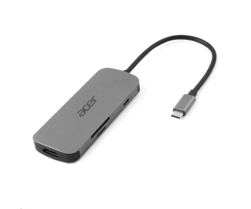 ACER Dokovací stanice 7IN1 TYPE C DONGLE: 1x HDMI, 1x DP, 1x USB-C,2x USB3.2, 1x RJ-45,1x 3.5mm audio port