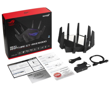 ASUS ROG Rapture GT-AX16000 (AXE16000) WiFi 6E Extendable Gaming Router, 10G & 2.5G porty, Aimesh, 4G/5G