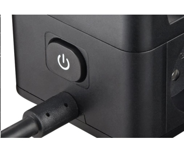 Viking síťový adaptér YC23H, 2x 230 V, 1x USB-A, 2x USB-C, dotykové světlo, funkce stojánku, černá