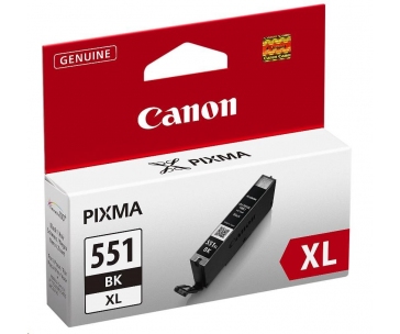 Canon CARTRIDGE CLI-551BK XL černá pro Pixma iP, Pixma iX, Pixma MG a Pixma MX 6850, 725x, 925, 8750 (1130 str.)