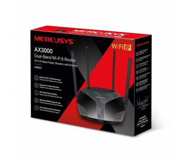 MERCUSYS MR80X WiFi6 router (AX3000,2,4GHz/5GHz, 3xGbELAN,1xGbEWAN)