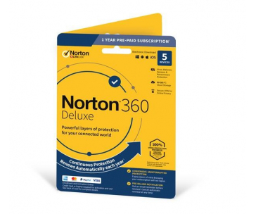 NORTON 360 DELUXE 25GB +VPN 1 uživatel pro 3 zařízení na 1 rok ESD