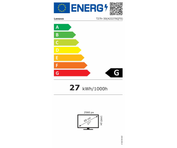 BAZAR - LENOVO LCD T27h-30 - 27'',IPS,matný,16:9,2560x1440,178/178,4ms,350cd/m2,1000:1,HDMI,DP,USB-C,RJ45 - rozbaleno