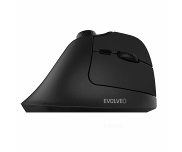 EVOLVEO Vertikální myš TwinVerti, Ergonomická myš, 2.4GHz, Bluetooth, černá