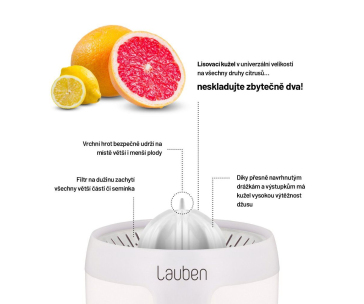 Lauben Electric Citrus Juicer 110WT - odšťavňovač