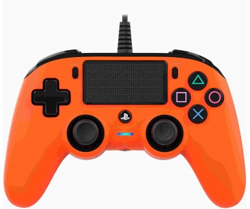 Nacon Wired Compact Controller - ovladač pro PlayStation 4 - oranžový