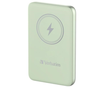 VERBATIM Powerbanka Charge 'n' Go, Magnetická, 10000 mAh, USB-C, Zelená