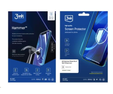 3mk All-Safe - AIO fólie Hammer Dry & Wet Fitting Phone, 5 ks