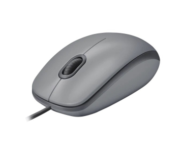 Logitech myš Corded M110 tichá, šedá, EMEA