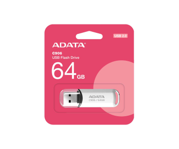 ADATA Flash Disk 64GB C906, USB 2.0, bílá