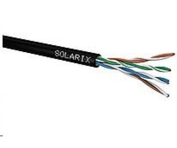 Instalační kabel Solarix venkovní UTP, Cat5E, drát, PE, box 305m SXKD-5E-UTP-PE