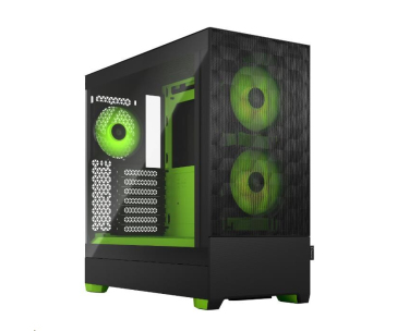 FRACTAL DESIGN skříň Pop Air RGB Green Core TG Clear Tint, 2x USB 3.0, bez zdroje, ATX