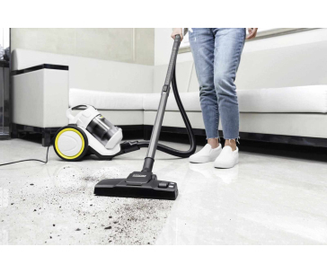 Karcher VC 3 podlahový vysavač, 700 W, HEPA filtr, bezsáčkový, 76 dB, prachová nádoba 0,9 l, bílá